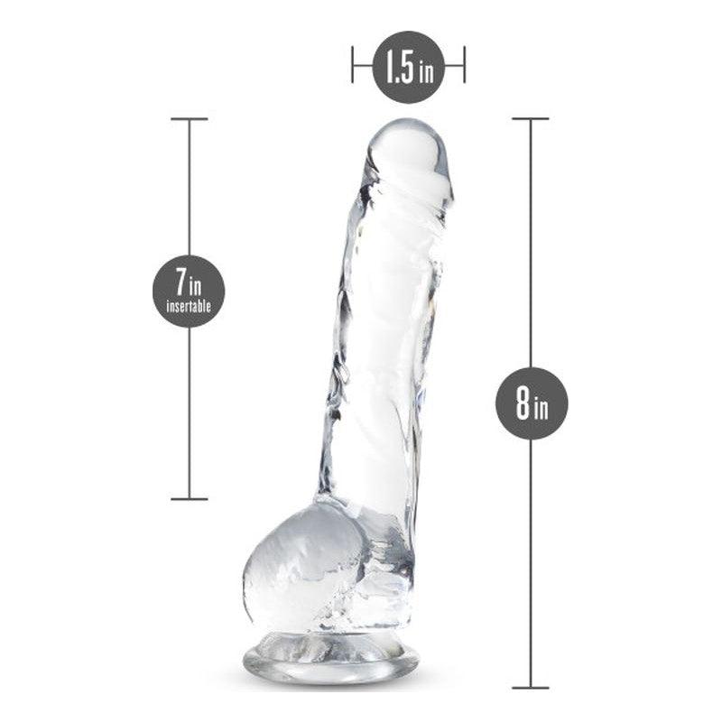 Naturally Yours 8" Crystaline Dildo Diamond - Adult Toys
