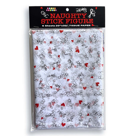 Naughty Stick Figure Tissue Paper Sheets - 6 Pack - NOVELTIES