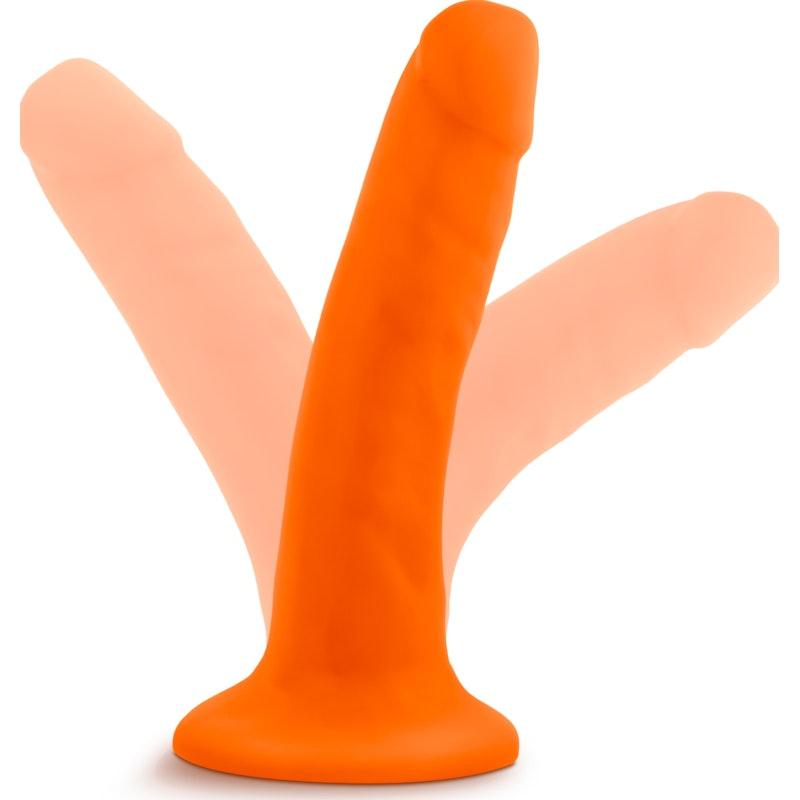 Neo Dual Density Cock 6in Neon Orange - Naughty by Nature Adult Store