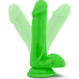 Neo Dual Density Cock With Balls 6in Neon Green - Adult Toys
