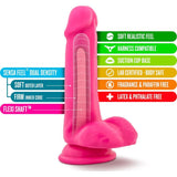 Neo Dual Density Cock With Balls 6in Neon Pink - Naughty by Nature Adult Store