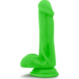 Neo Elite 6in Silicone Dual Density Cock with Balls Neon Green - Adult Toys