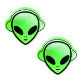 Neon Green Blacklight Alien Pasties - Lingerie