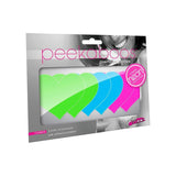 Neon Heart Pasties 3 Pk Green/Blue/Pink - Lingerie