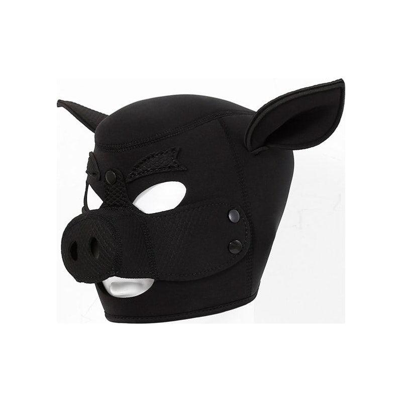 Neoprene Pig Mask Black - Naughty by Nature Adult Store