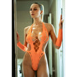 Never Lose Me Cut - out Bodystocking Orange - Lingerie