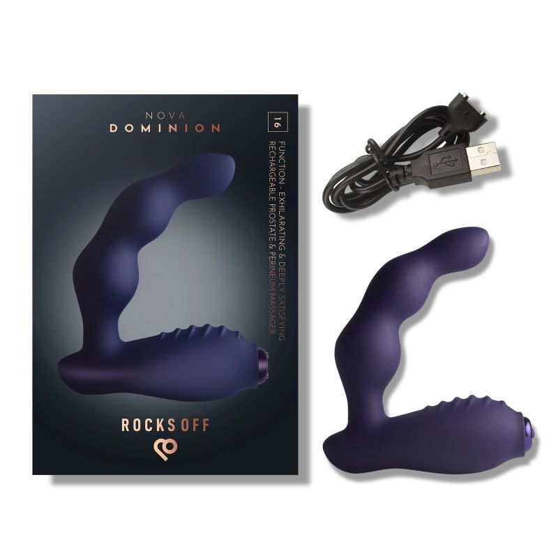 Nova Dominion Beaded P Spot Vibrator Blue - Adult Toys