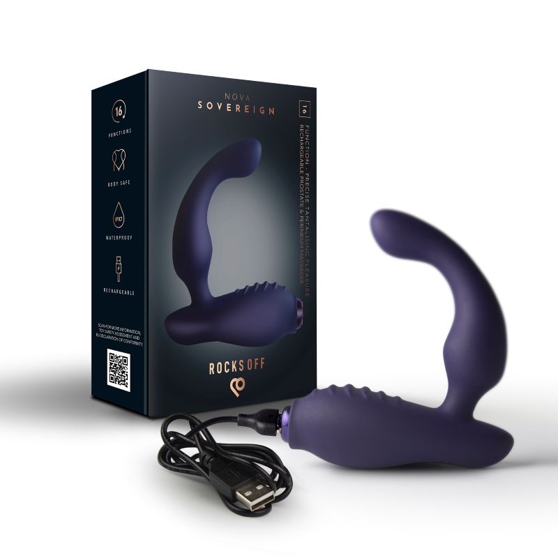 Nova Sovereign Smooth P Spot Vibrator Blue - Adult Toys