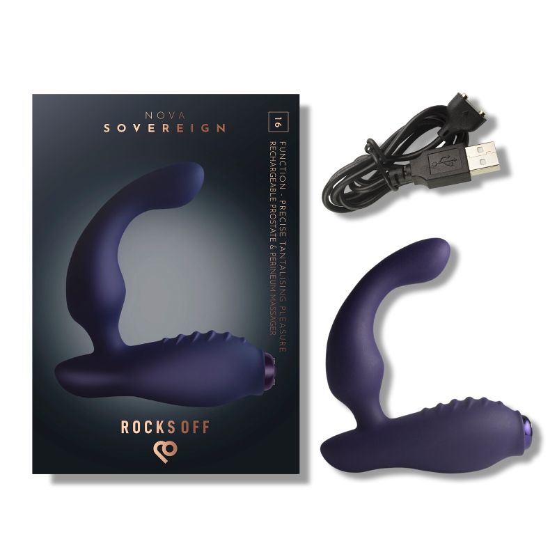 Nova Sovereign Smooth P Spot Vibrator Blue - Adult Toys