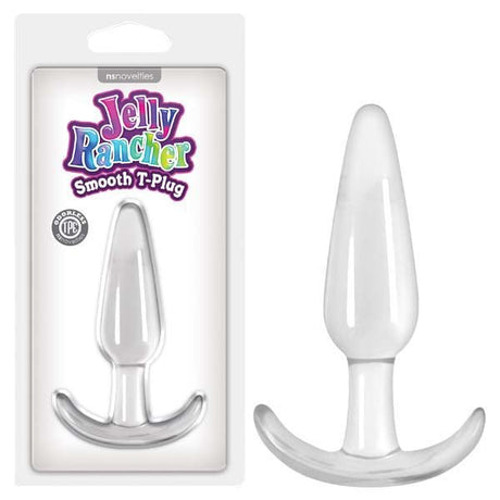 NS Novelties Jelly Rancher Smooth T-Plug – Clear TPE Butt Plug 11cm - Anal Toys