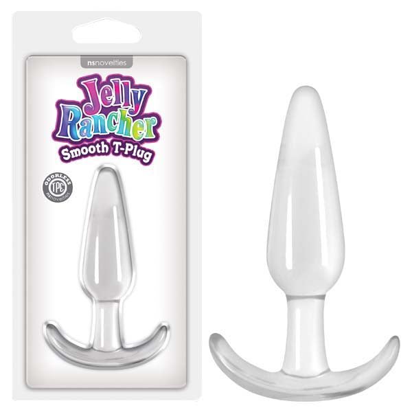 NS Novelties Jelly Rancher Smooth T-Plug – Clear TPE Butt Plug 11cm - Anal Toys