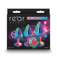 NS Novelties Rear Assets Rainbow Metallic Butt Plug Trainer Kit – 3 Pack - Anal Toys