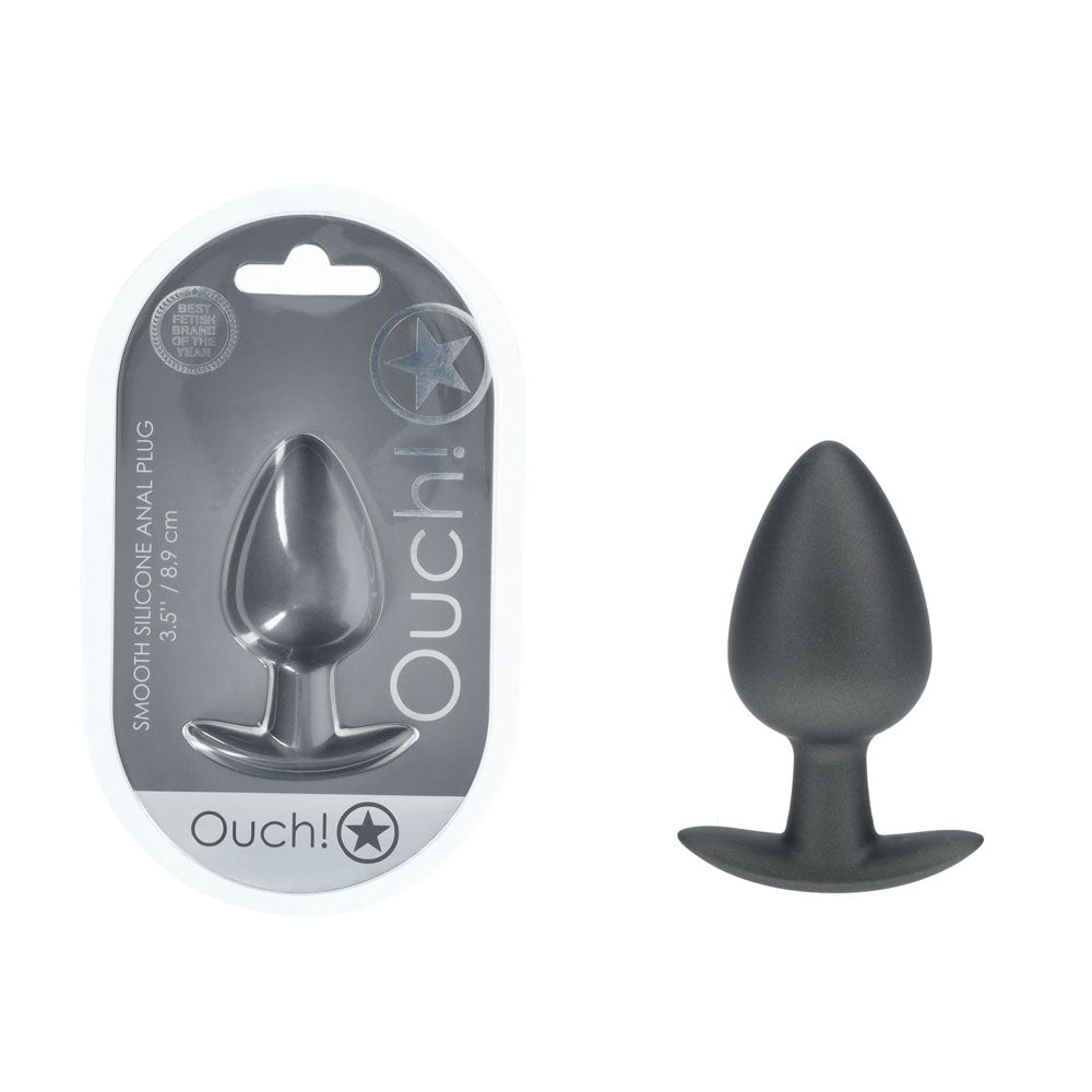 OUCH! Anal Plug - Large - Gun Metal - ANAL TOYS