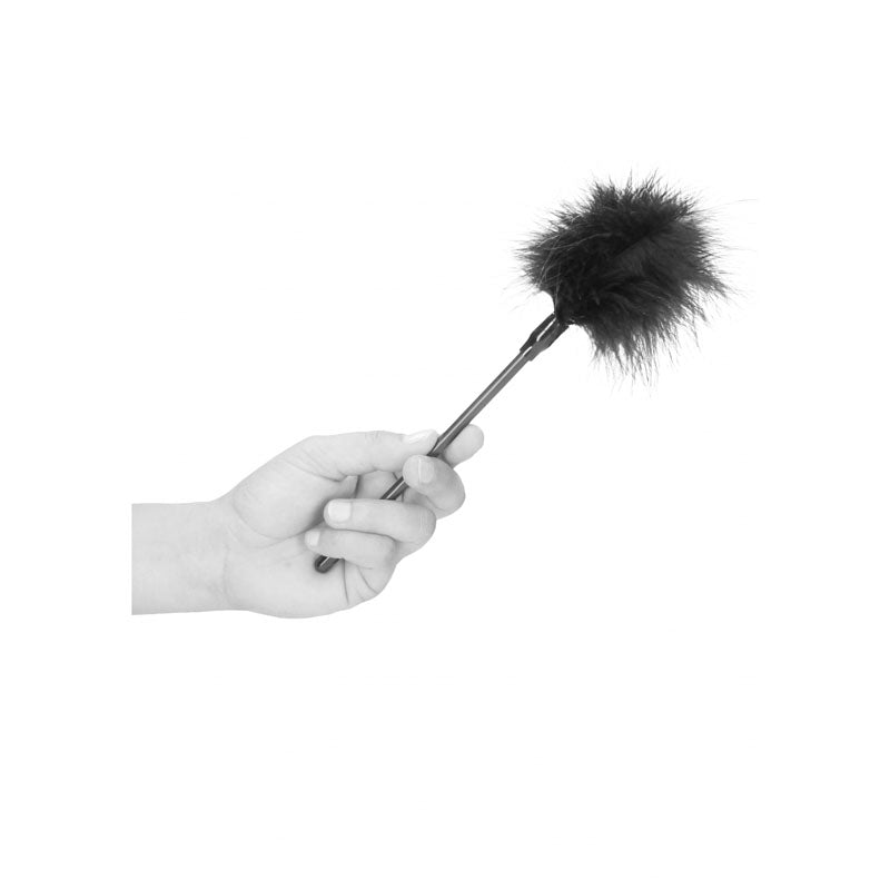OUCH! Black & White Feather Tickler - Black - BONDAGE - TOYS
