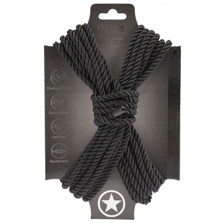 OUCH! Bondage Rope - 10 M Black - BONDAGE - TOYS