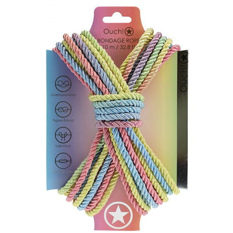 OUCH! Bondage Rope - 10 M Multicolour 1 - BONDAGE - TOYS