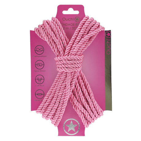 OUCH! Bondage Rope - 10 M Pink - BONDAGE - TOYS