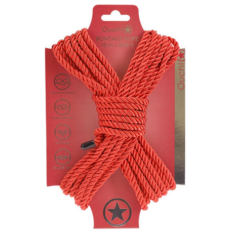 OUCH! Bondage Rope - 10 M Red - BONDAGE - TOYS