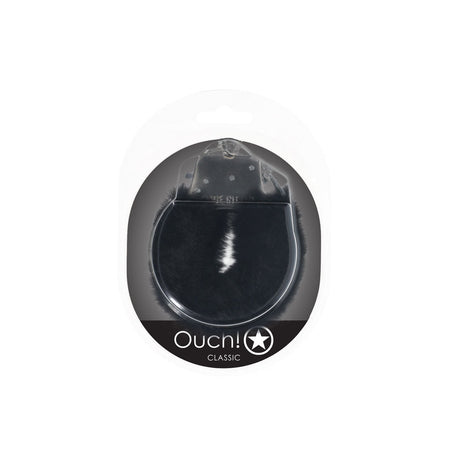 OUCH! Classic Fluffy Cuffs - Black - BONDAGE - TOYS