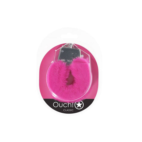 OUCH! Classic Fluffy Cuffs - Pink - BONDAGE - TOYS