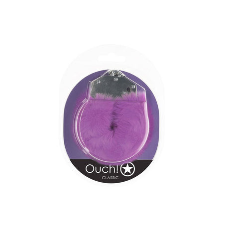 OUCH! Classic Fluffy Cuffs - Purple - BONDAGE - TOYS