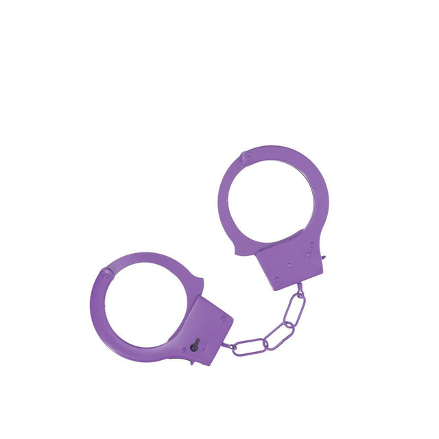 OUCH! Classic Metal Cuffs - Purple - BONDAGE - TOYS