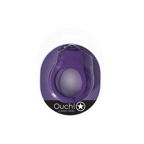OUCH! Classic Metal Cuffs - Purple - BONDAGE - TOYS