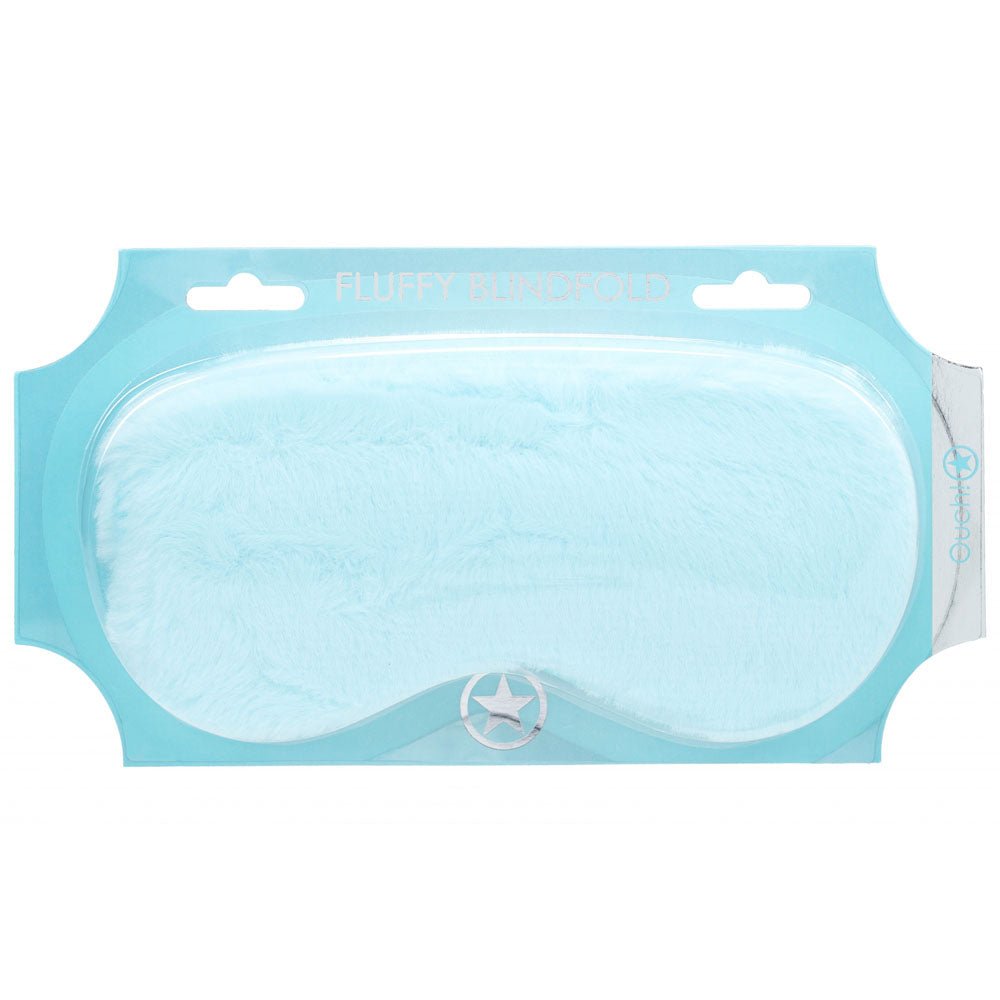 Ouch Fluffy Eye Mask Powder Blue Soft Sleep Mask for Comfort - BONDAGE - TOYS