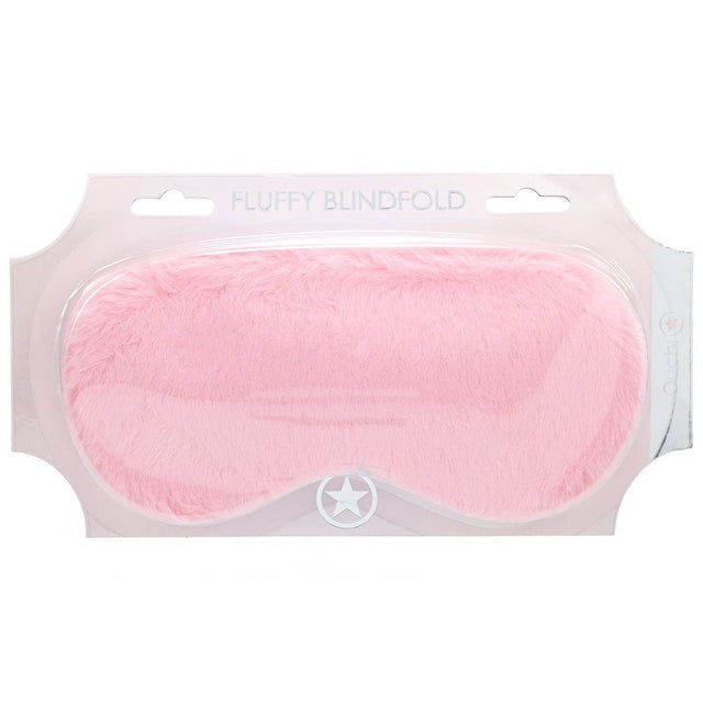 Ouch Fluffy Eye Mask Powder Pink Soft Plush Sleep Mask - BONDAGE - TOYS