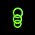 OUCH! Glow In The Dark Cock Ring Set - 3 Sizes - Silicone by Shots Toys - COCK RINGS