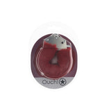 OUCH! Heavy - Duty Fluffy Cuffs - Burgundy - BONDAGE - TOYS