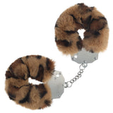 OUCH! Heavy - Duty Fluffy Cuffs - Leopard - BONDAGE - TOYS