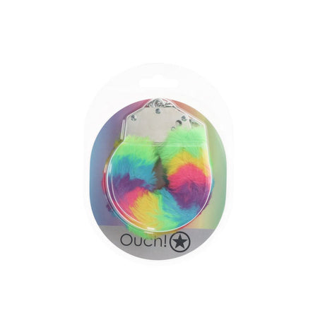 OUCH! Heavy - Duty Fluffy Cuffs - Multicolour 1 - BONDAGE - TOYS