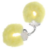 OUCH! Heavy - Duty Fluffy Cuffs - Yellow - BONDAGE - TOYS