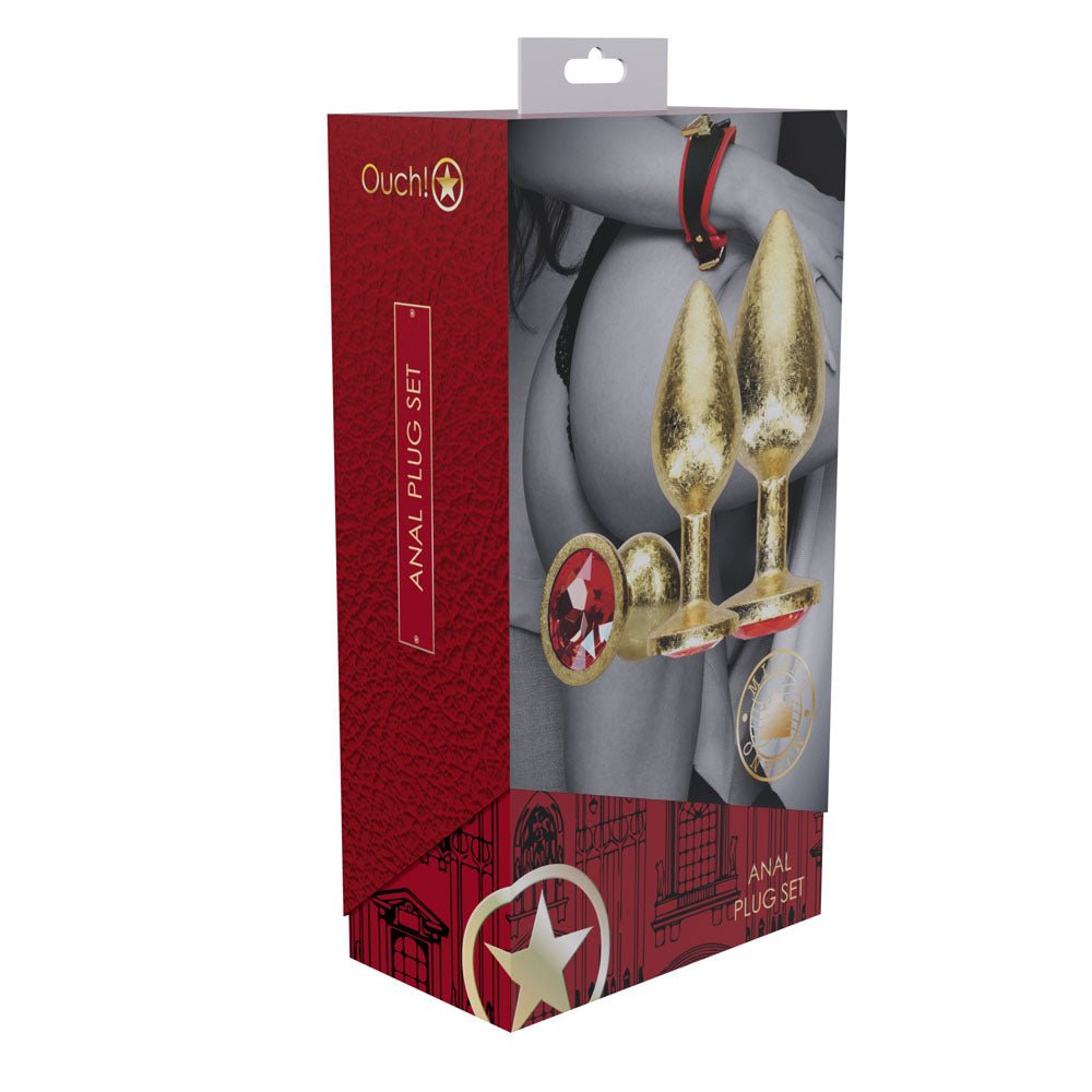 OUCH! Milan Collection - Metal Anal Plug Set - ANAL TOYS