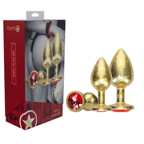 OUCH! Milan Collection - Metal Anal Plug Set - ANAL TOYS