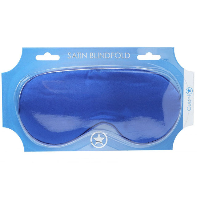 OUCH Royal Blue Satin Eye Mask For Sleeping Soft Comfortable Sleep Mask - BONDAGE - TOYS
