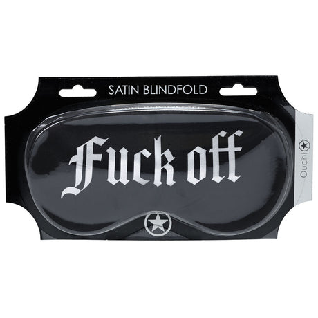 Ouch Satin Eye Mask Black Printed Sleep Mask For Travel And Comfort - BONDAGE - TOYS