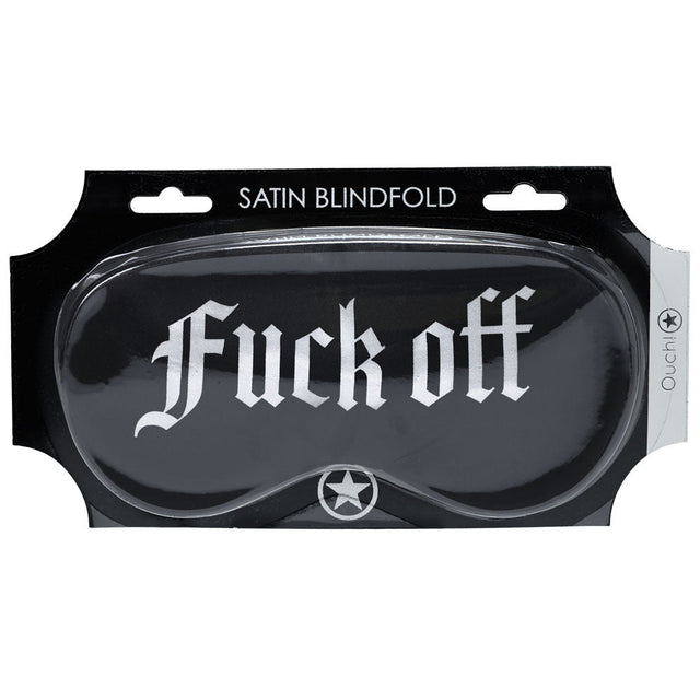 Ouch Satin Eye Mask Black Printed Sleep Mask For Travel And Comfort - BONDAGE - TOYS