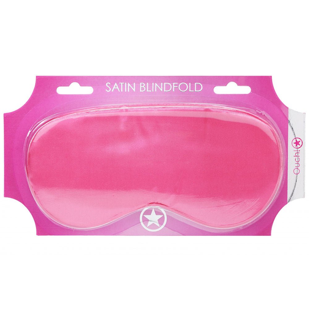 Ouch Satin Eye Mask Pink Soft Sleep Mask For Restful Sleep - BONDAGE - TOYS