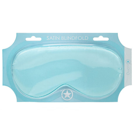 OUCH Satin Eye Mask Powder Blue For Travel Sleep Comfort Night - BONDAGE - TOYS