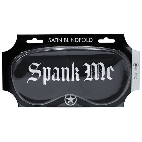 Ouch Satin Eye Mask Spank Me Black Printed Sleep Mask - BONDAGE - TOYS
