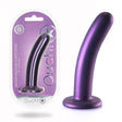 OUCH! Smooth Silicone G - Spot Dildo - 6'' / 14.5 cm - Metallic Purple 14.5 cm Dildo - DONGS