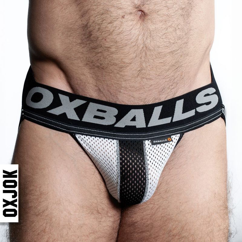 Oxballs Airmesh Swagger Jockstrap Ice White - Lingerie