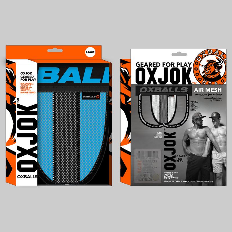Oxballs Airmesh Swagger Jockstrap Sky Blue - Lingerie