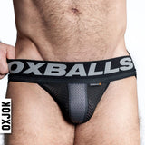 Oxballs Airmesh Swagger Jockstrap Tar Black - Lingerie