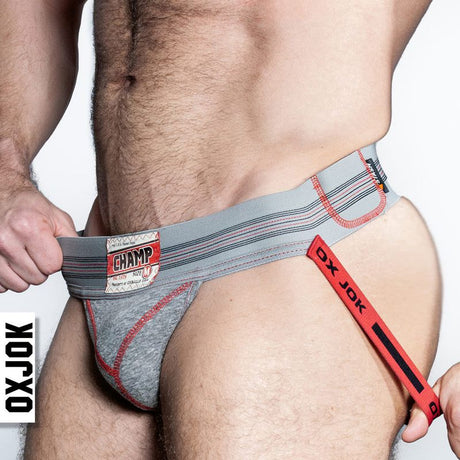 Oxballs Champ Vintage Jockstrap Gray Heather - Lingerie