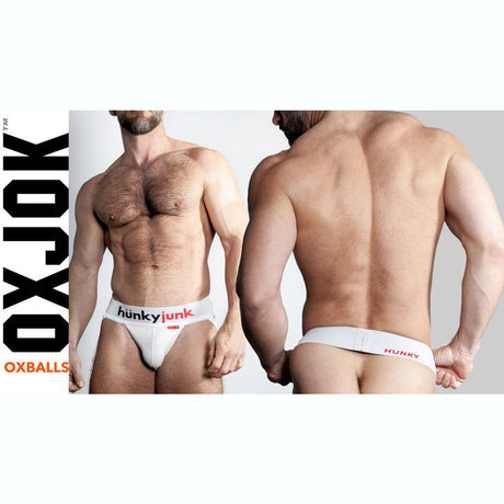 Oxballs Hunker Slider Strap Jock White Snow - Lingerie