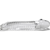 OxBalls Muscle Cocksheath – Clear TPR Penis Enhancer & Massager - Adult Toys