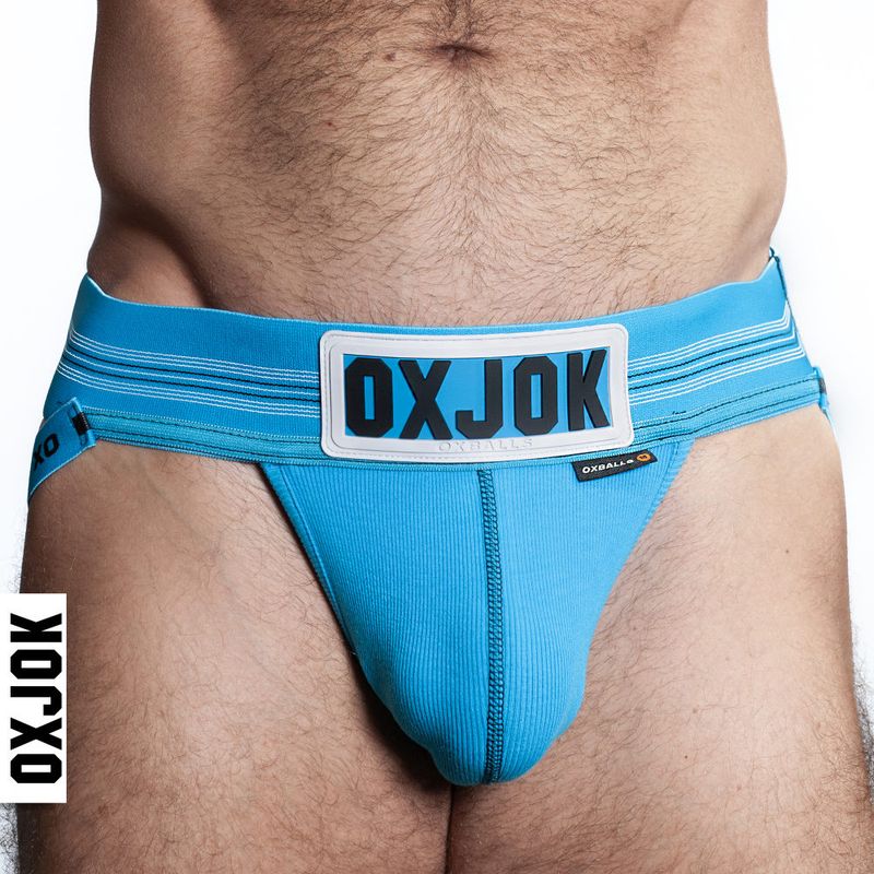 Oxballs Slingjock Upthrust Slider - Strap Jock Pool Blue - Lingerie